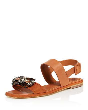 Tory Burch Women S Delaney Embellished Leather Sandals Bloomingdale S