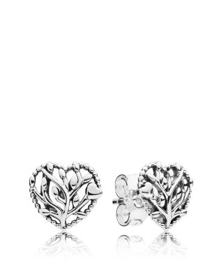 pandora flourishing heart earrings