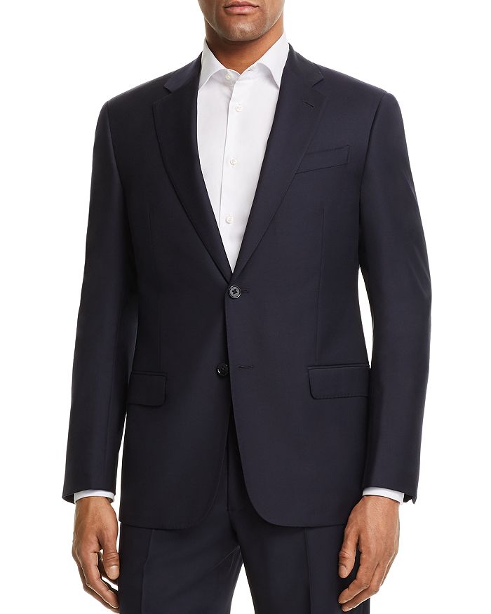 Shop Emporio Armani Solid Core Classic Fit Suit In Navy