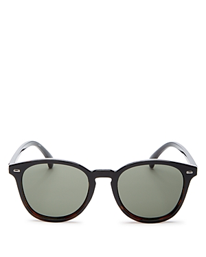 Le Specs Women's Bandwagon Polarized Round Sunglasses, 51mm In Black Tortoise/khaki