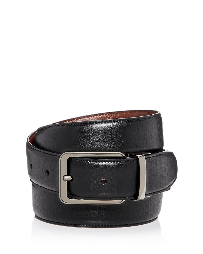 Shop The Men's Store At Bloomingdale's Men's Reversible Leather Belt - 100% Exclusive In Black
