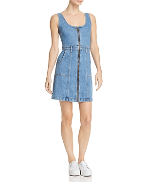 7 FOR ALL MANKIND ZIP-FRONT DENIM DRESS,AU7217991A