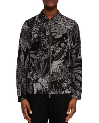 ted baker mens gorgy printed linen jacket black