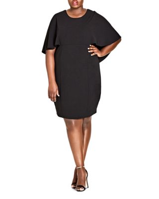 cape sheath dress