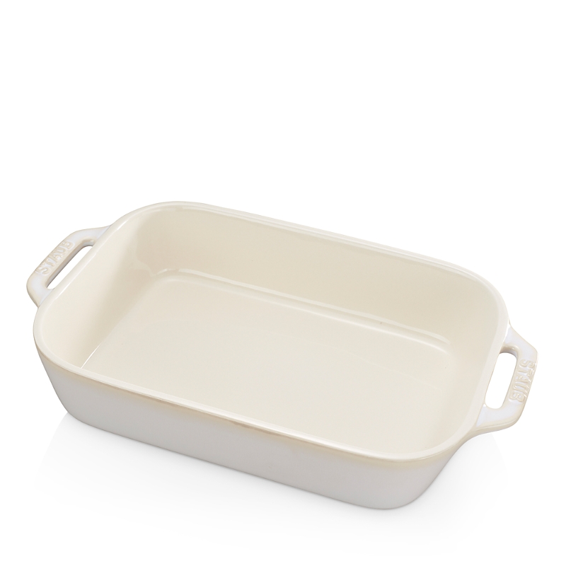 Staub Ceramic 10.5-inch X 7.5-inch Rectangular Baking Dish In Ivory