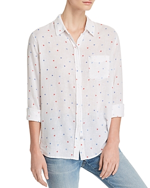 Rails Charli Star-print Linen-blend Shirt In Watercolor Stars