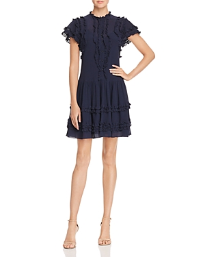 REBECCA TAYLOR RUFFLED VOILE DRESS,318270D734