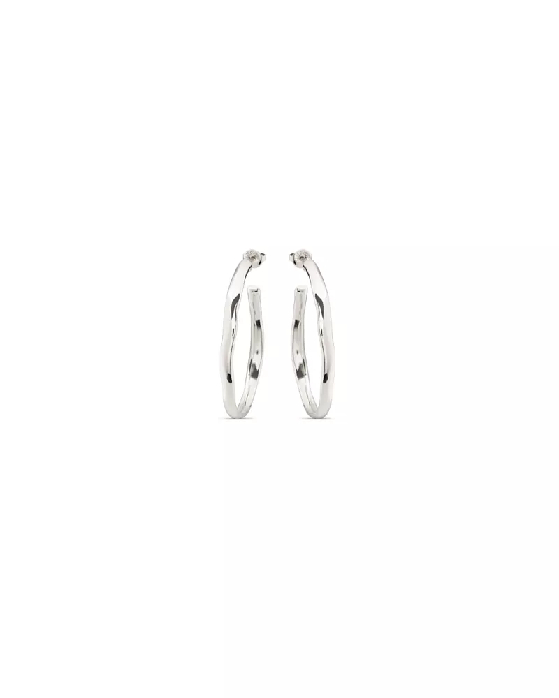 UNOde50 Sterling Silver Plated Open Hoop Earrings