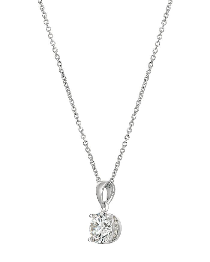 Crislu Pendant Necklace, 16 In Silver