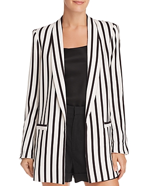 ALICE AND OLIVIA ALICE + OLIVIA KYLIE STRIPED OPEN-FRONT BLAZER,CC805P40206