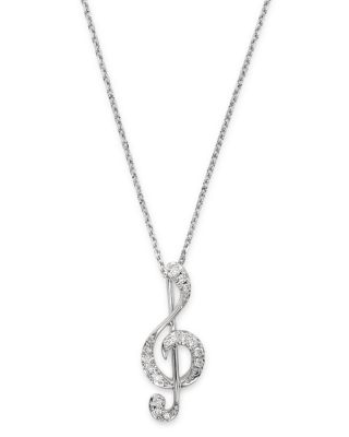 music note diamond pendant