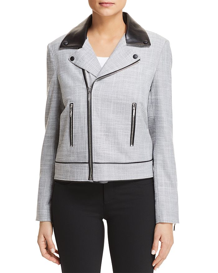Tahari wool moto jacket outlet