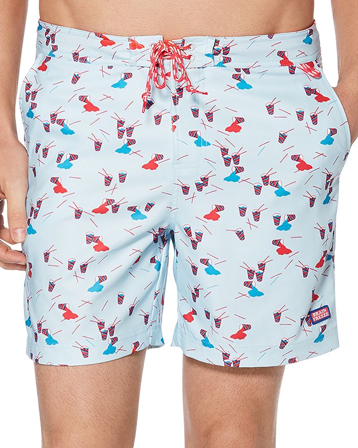 Penguin print outlet swim trunks