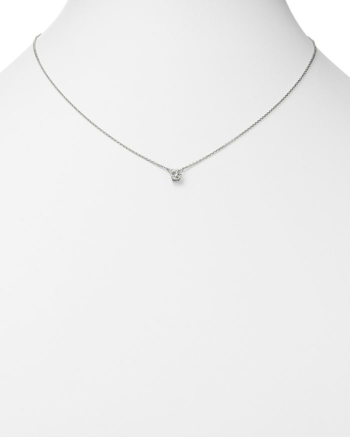 Shop Bloomingdale's Diamond Solitaire Pendant Necklace In 14k White Gold, 0.50 Ct. T.w. - 100% Exclusive