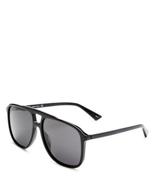 gucci men's brow bar aviator sunglasses