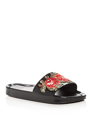 MELISSA WOMEN'S FLORAL POOL SLIDE SANDALS,32331