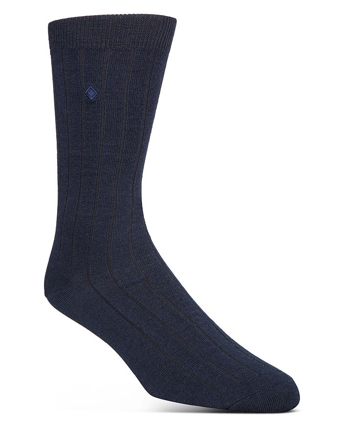 Cole Haan Men's Ribbed Crew Socks In Navy