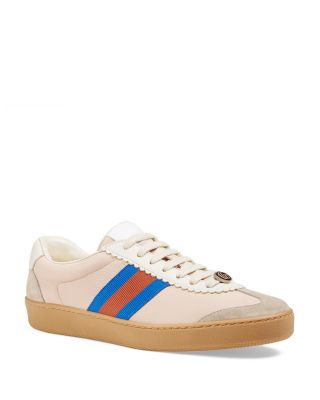 gucci leather and suede web sneaker