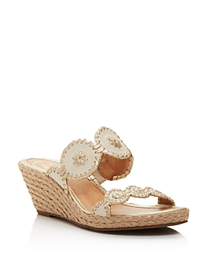 JACK ROGERS SHELBY ESPADRILLE WEDGE SLIDE SANDALS,1216WW0003