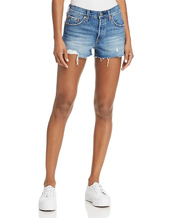 Levi's 501 Distressed Denim Shorts in Back to Your Heart | Bloomingdale's
