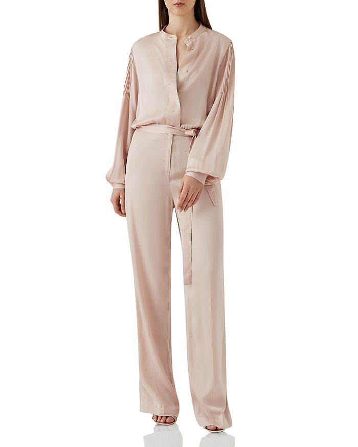 REISS Regina Satin Jumpsuit Bloomingdale s