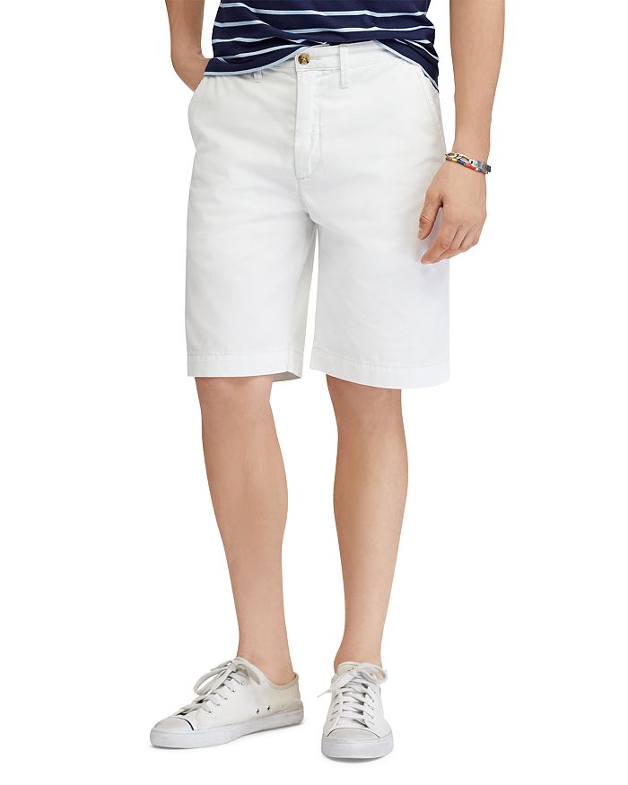 Shop Polo Ralph Lauren Relaxed Fit 10 Inch Cotton Chino Shorts In White