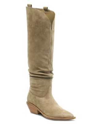 Tyra Suede Western Pointed Toe Boots 