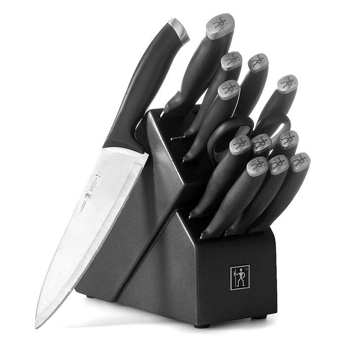 J.a. Henckels International Silvercap 14-piece Knife Block Set In Black