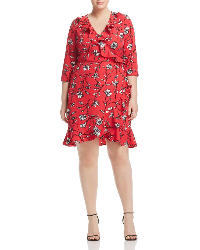 JUNAROSE Plus Miriaz Floral-Print Wrap Dress | Bloomingdale's