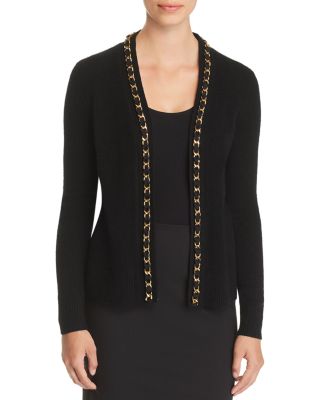 C by Bloomingdale's - Chain-Trim Cashmere Cardigan - 100% Exclusive