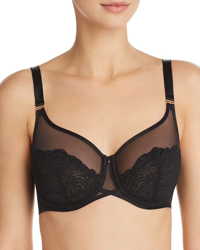 Chantelle Pyramid Lace Underwire Bra (c-h Cup) In Black