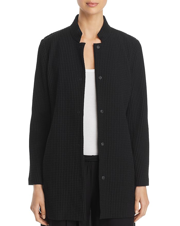 Eileen Fisher Stand Collar Textured Jacket Bloomingdale s
