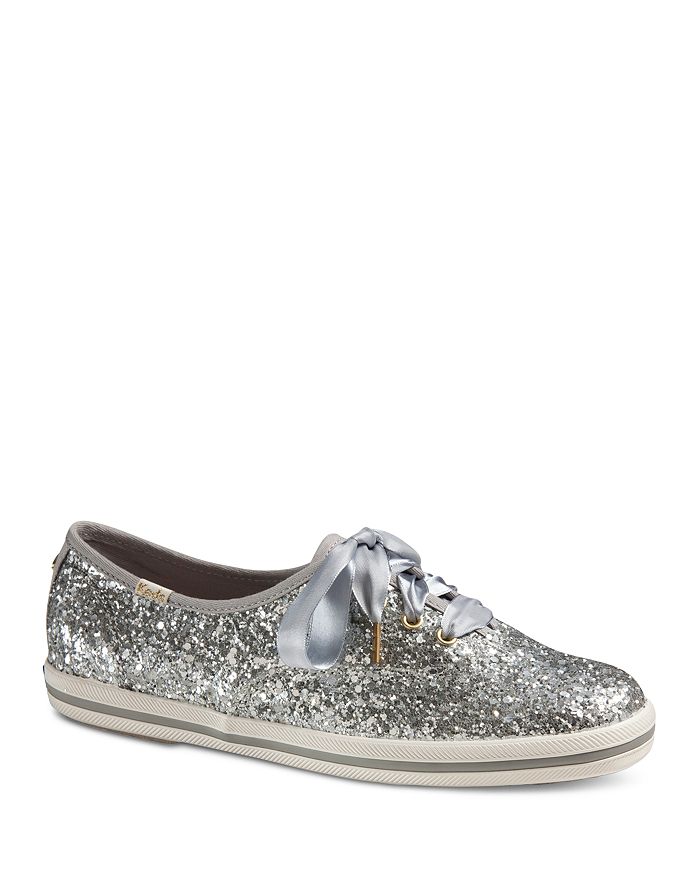 KEDS X KATE SPADE NEW YORK WOMEN'S GLITTER LACE UP SNEAKERS,WF52390