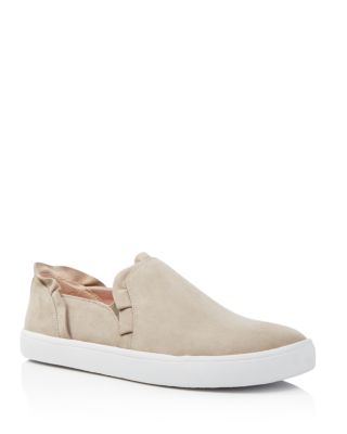 Lilly Suede Ruffle Slip-On Sneakers 