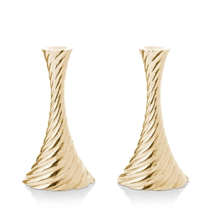 MICHAEL ARAM TWIST CANDLEHOLDERS, SET OF 2,144580