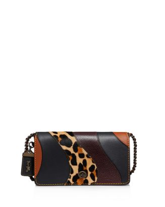 COACH Leopard Patchwork Leather Dinky Crossbody | Bloomingdale's