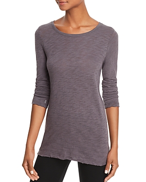 Atm Anthony Thomas Melillo Destroyed Long-sleeve Tee In Charcoal