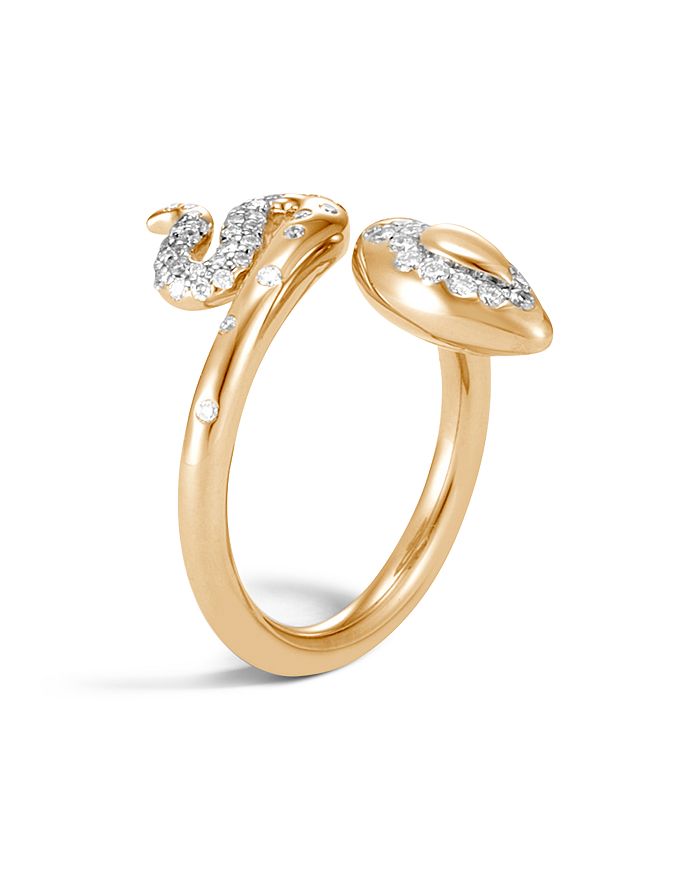 JOHN HARDY 18K YELLOW GOLD LEGENDS COBRA DIAMOND WRAP RING - 100% EXCLUSIVE,RGX902492DIX7