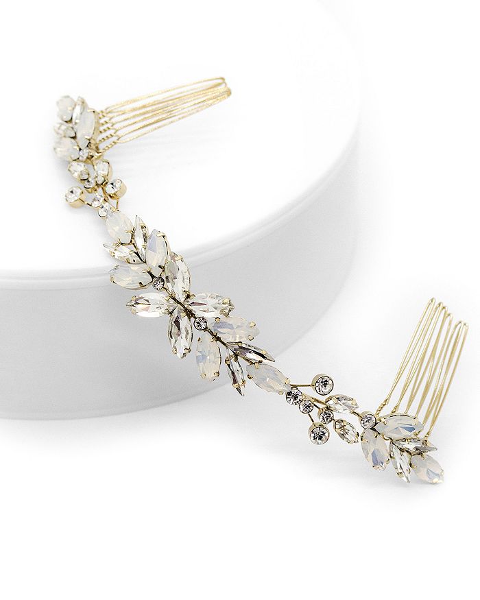 Brides And Hairpins Monroe Crystal Halo Comb In Rose Gold