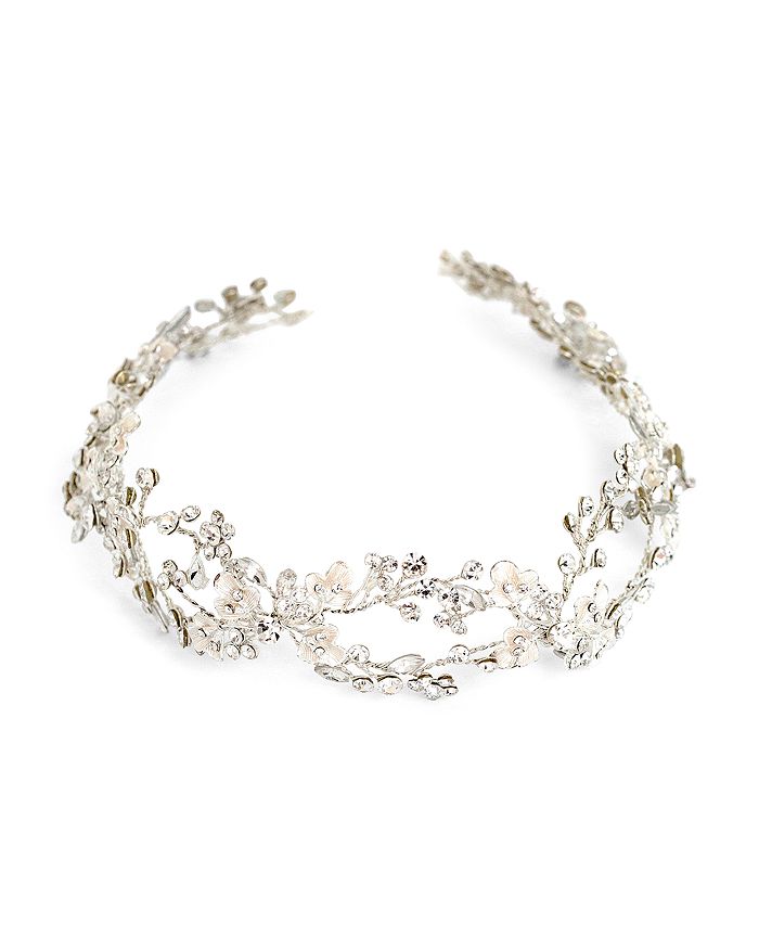 Brides And Hairpins Mila Halo Headpiece In Classic Silver