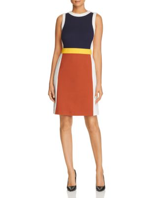 Tory Burch Mya Sleeveless Color-Block Dress | Bloomingdale's