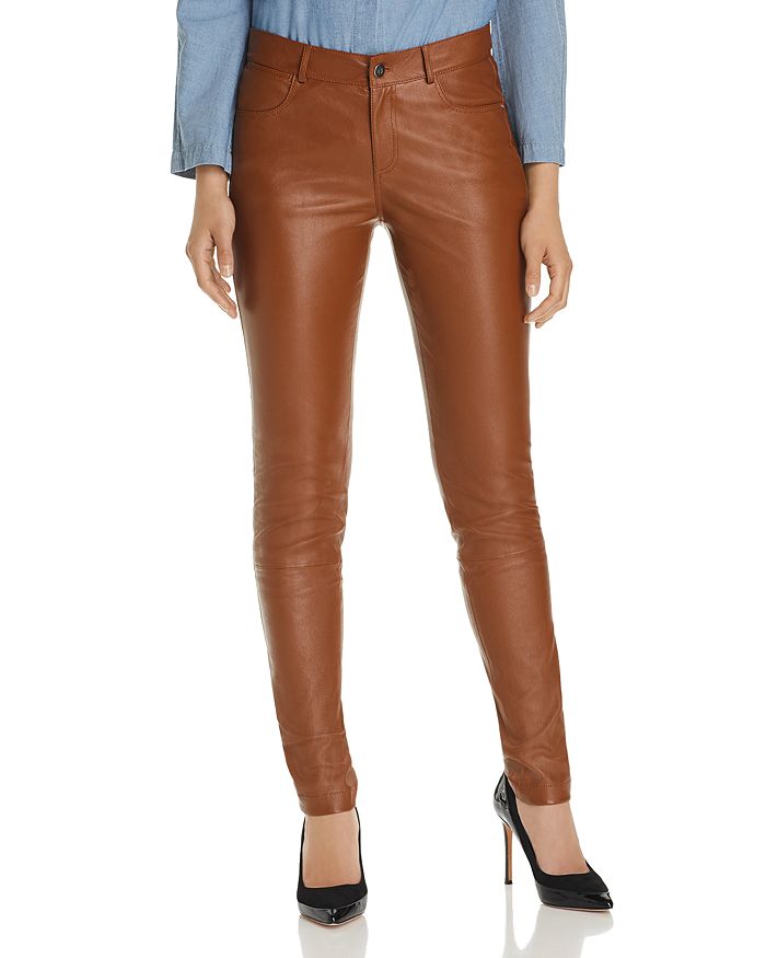 Lafayette 148 New York Mercer Skinny Leather Pants Bloomingdale s