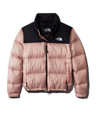 north face light pink puffer jacket
