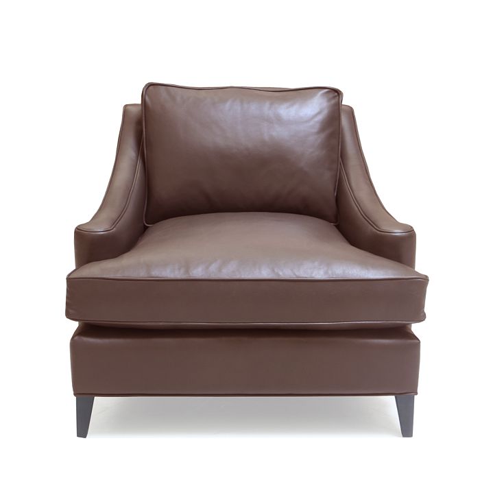 Shop Bloomingdale's Artisan Collection Charlotte Leather Chair - 100% Exclusive In Logan Slate