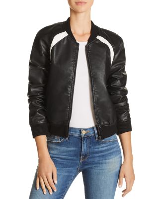 Jeans Paola Faux-Leather Bomber Jacket 