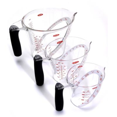  OXO Good Grips 3-Piece Angled Measuring Cup Set, Black: Home &  Kitchen