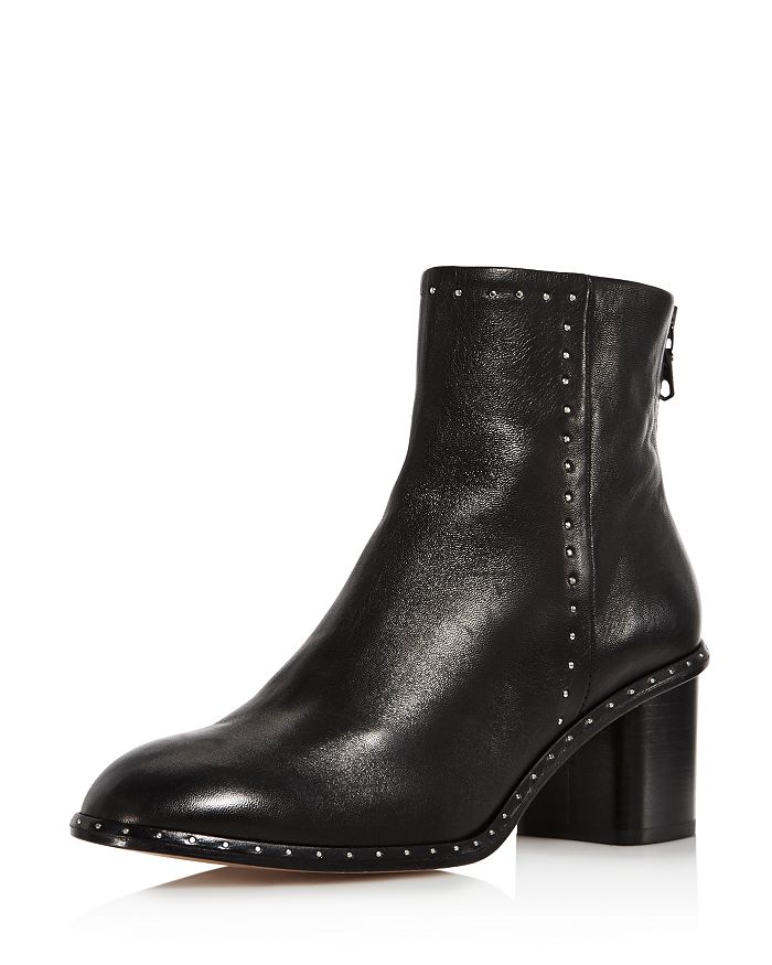 rag & bone Women's Willow Round Toe Studded Mid-Heel Booties ...