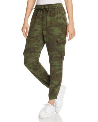 camo joggers with stripe