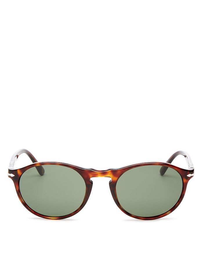 Persol Men's Round Sunglasses, 54mm In Havana/ Green