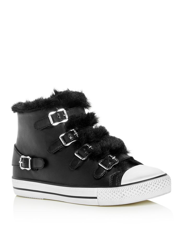 Ash Women s Valko Leather Faux Shearling High Top Sneakers Bloomingdale s